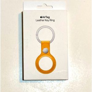 Apple Air Tag Holder Leather Sunkist Color brand new